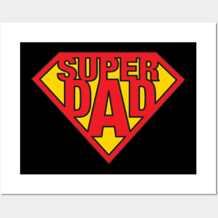 Super Dad Retro Cool Fathers Day Design Posters and Art